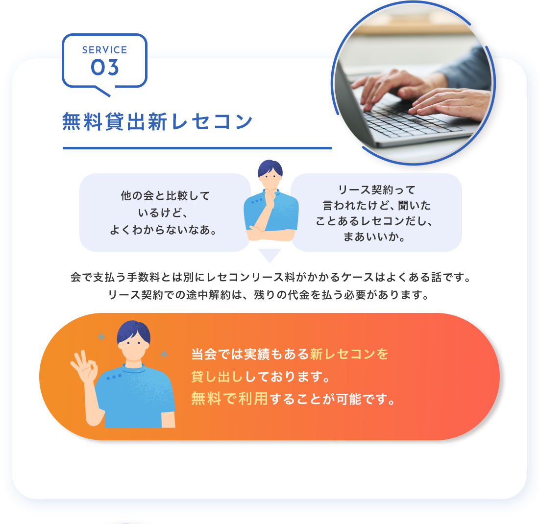 SERVICE03：無料貸出新レセコン